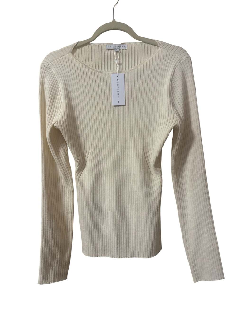 Baltic Born Morris Ribbed Knit Top in Cream